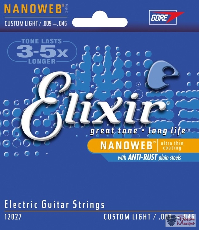 PASSION MUSIQUE - Elixir Electric guitar strings 12027   .009 mm .046 mm