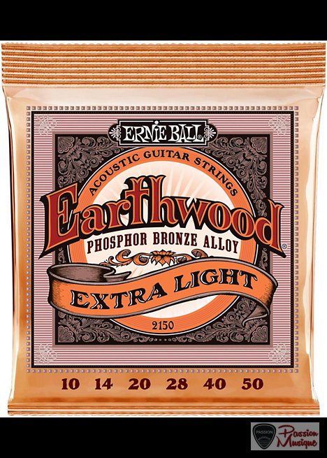 PASSION MUSIQUE - Ernie Ball Earthwood 2150 Phosphor Bronze Extra Light 10-50