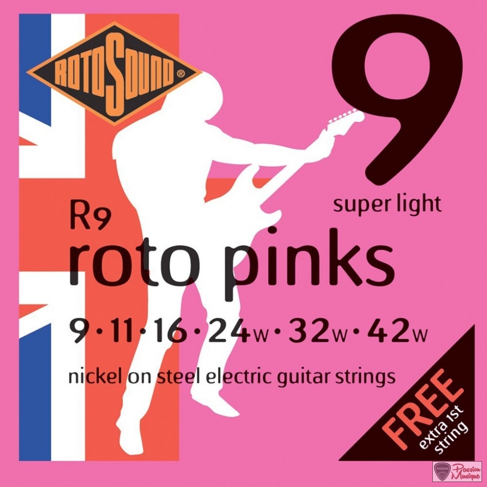 PASSION MUSIQUE - Rotosound R9 Roto Pinks Super Light 9-42
