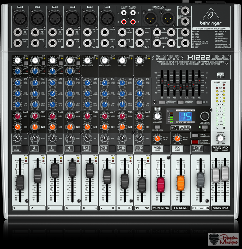 PASSION MUSIQUE - Behringer X1222USB 16-Entrées